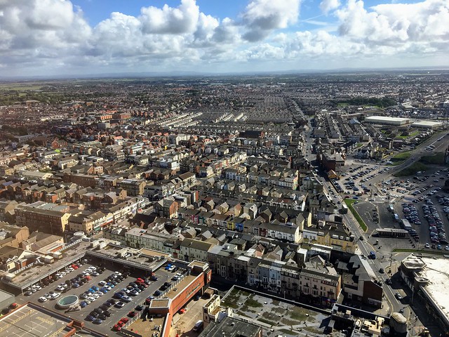 View of the Borough from top of Blackpool Tower.