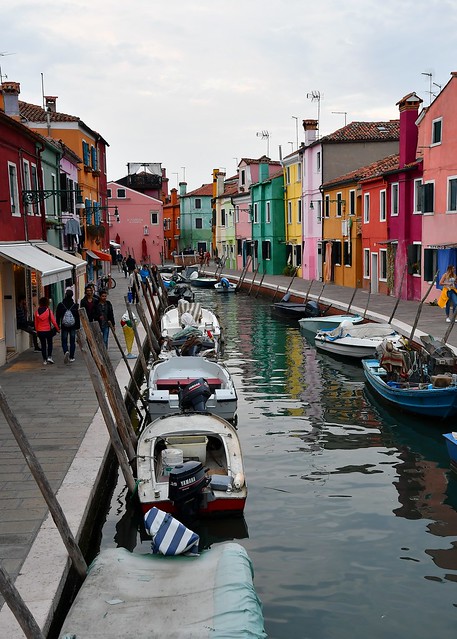 Burano is an island of Venice in Italy, famous for its lace and coloured houses.
