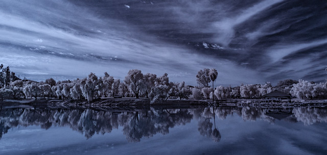 Lindo Lake Panorama in Infrared