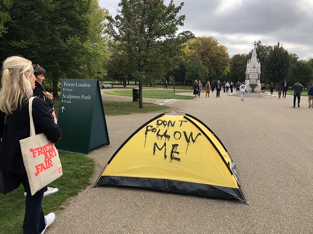 Tents as exhibitions during Frieze art week 2018