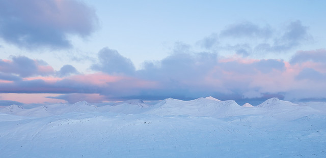 Dawn colours over Ben Nevis and The Mamores