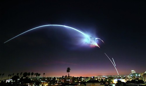 SpaceX Falcon 9 Launch over Los Angeles 10/7/2018