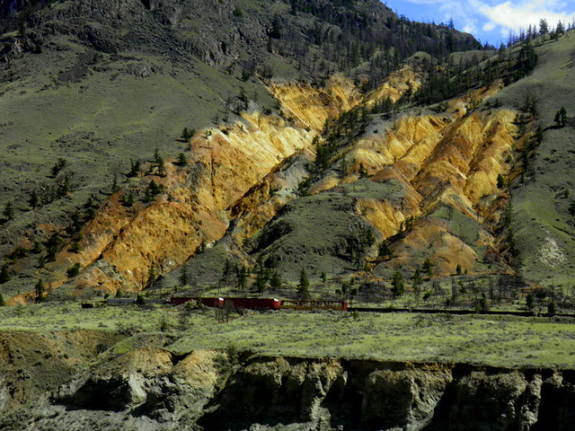 A PASSING TRAIN IN THE ASHCROFT AREA,  BC.
