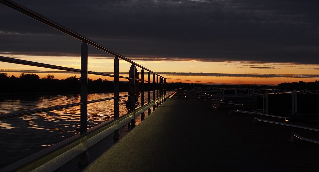 Evening on the river Rhein