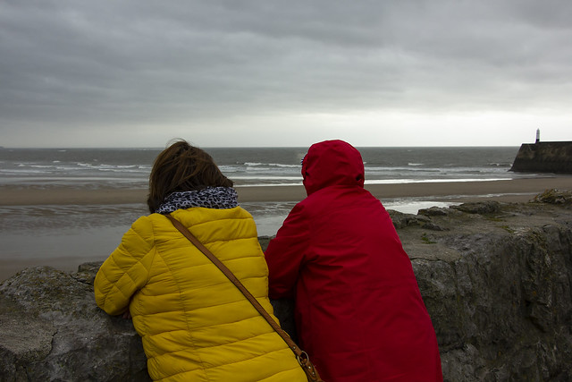 Looking out to sea: Porthcawl, south Wales