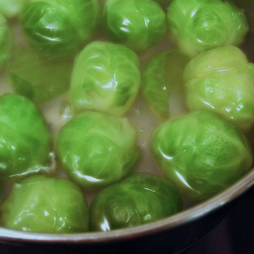 Brussels sprouts in the hot tub
