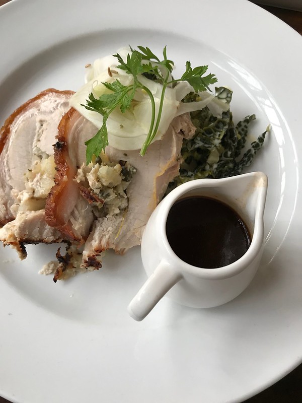 Georgina Ingham | Culinary Travels - Photograph Porchetta as an unconventional Sunday roast with braised fennel and gravy. Totally different to the traditional porchetta in a bread roll but equally as good!