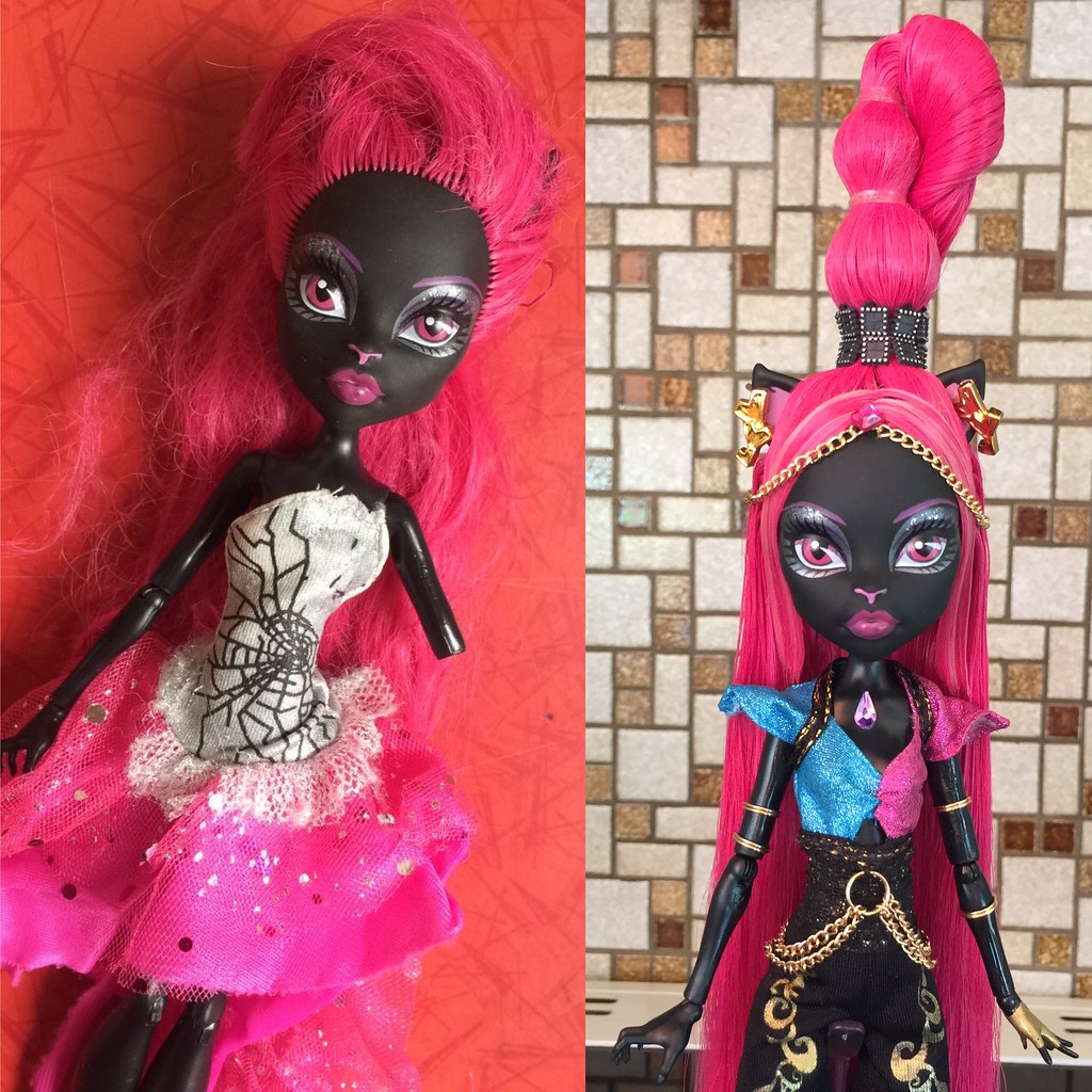 Before - After - Catty Noir Signature turned into Catty/Gigi Freaky Fusion