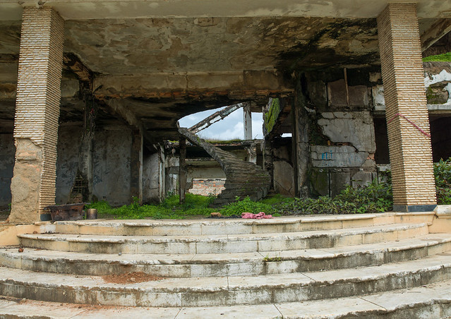 Bombed house of Jonas Savimbi, Huambo Province, Huambo, Angola