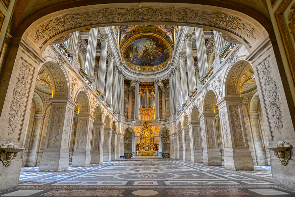 Altar of the chapel of Versailles, the very spot where Marie Antoinette married Louis XVI