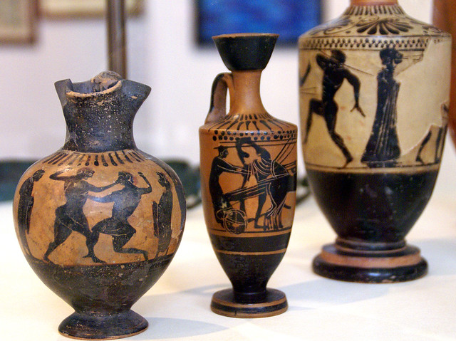 Palermo, Palazzo Branciforte, attische Keramik, ca. 5. Jh.v.Chr. (Attic pottery)