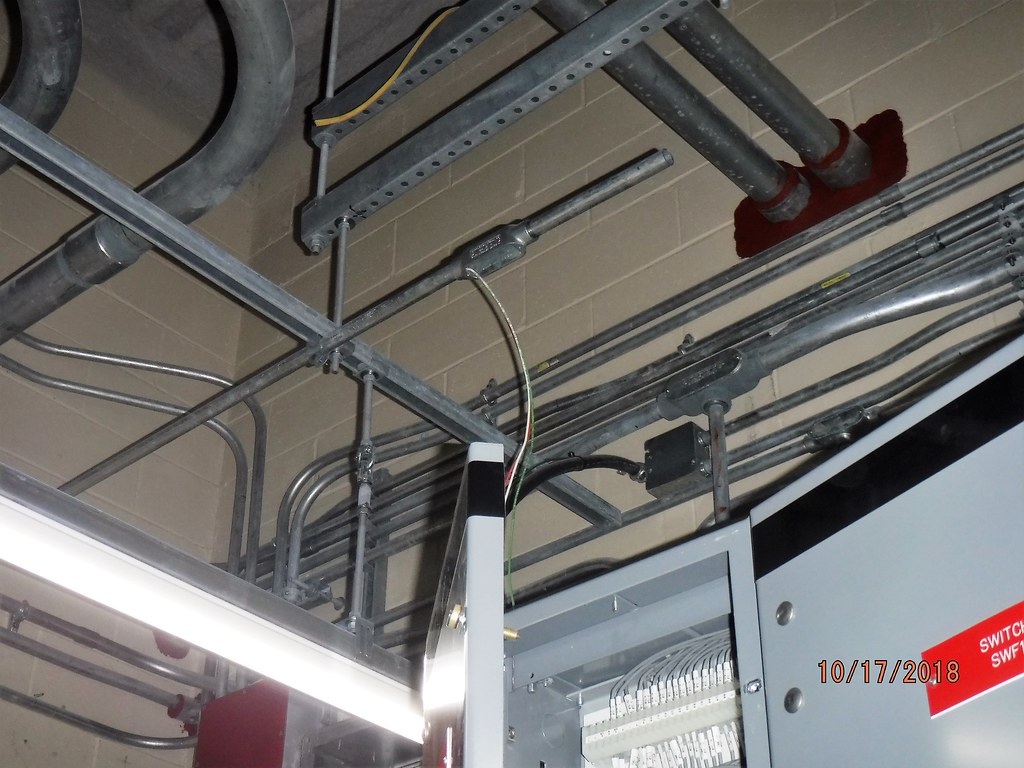Layout and installation of steel conduit for emergency control switchgear of a power sub-station. (CS179, 10-17-18)