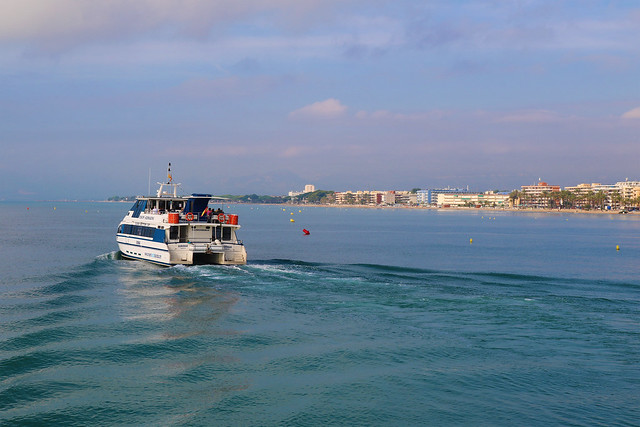 Boat sailing away