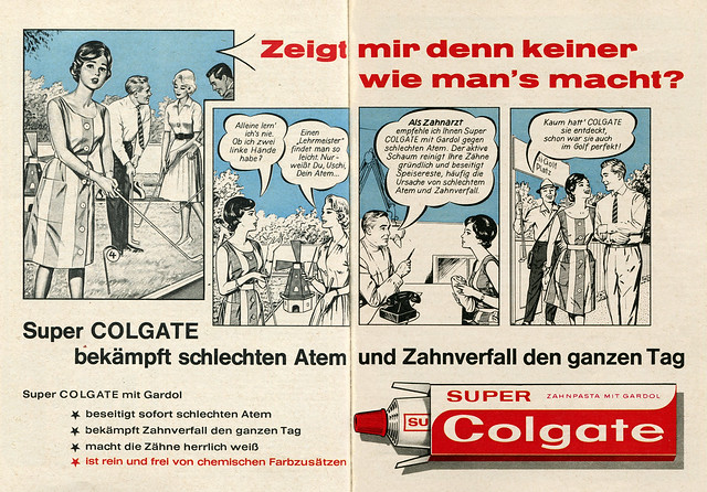 Werbecomic für Zahncreme, Minigolf, 1963