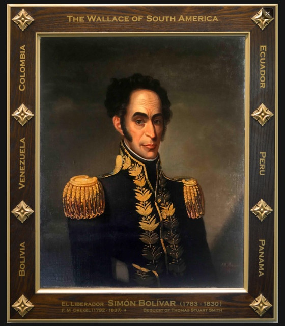 un retrato de  Simón José Antonio de la Santísima Trinidad Bolívar Palacios Ponte y Blanco recuperado del anonimato  en Escocia, obra tambien de Drexel