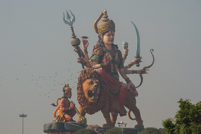 Giant Durga दुर्गा Idol, Vrindavan India