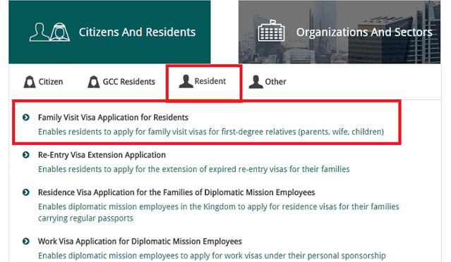 955 Guideline to Fill Online Application for Family Visit Visa in Saudi Arabia 01