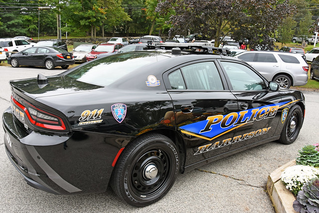 Picture Of Town Of Harrison New York Police Department Car  - Car 101 - 2015 Dodge Charger Taken During Their Open House On Saturday October 6, 2018. Notice The New Graphics That Are  Being Used On All Town Of Harrison NY Police Department Cars. Photo Tak