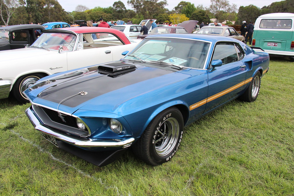 1969 Ford Mustang Mach 1 Cobra Jet Acapulco Blue Fords Po