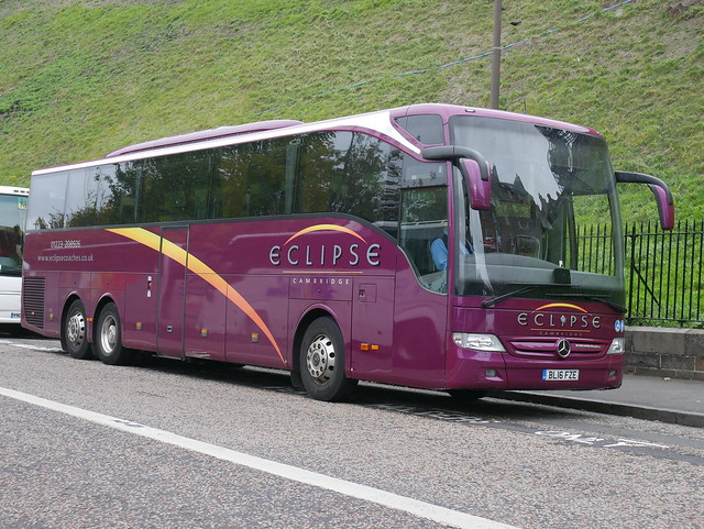 Eclipse Coaches of Cambridge Mercedes Benz Tourismo BL16FZE at Johnston Terrace, Edinburgh, on 3 October 2018.