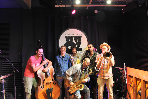 Charlie Halloran and the Calypsonians at WWOZ - 10.22.18. Photo by Michael E. McAndrew.
