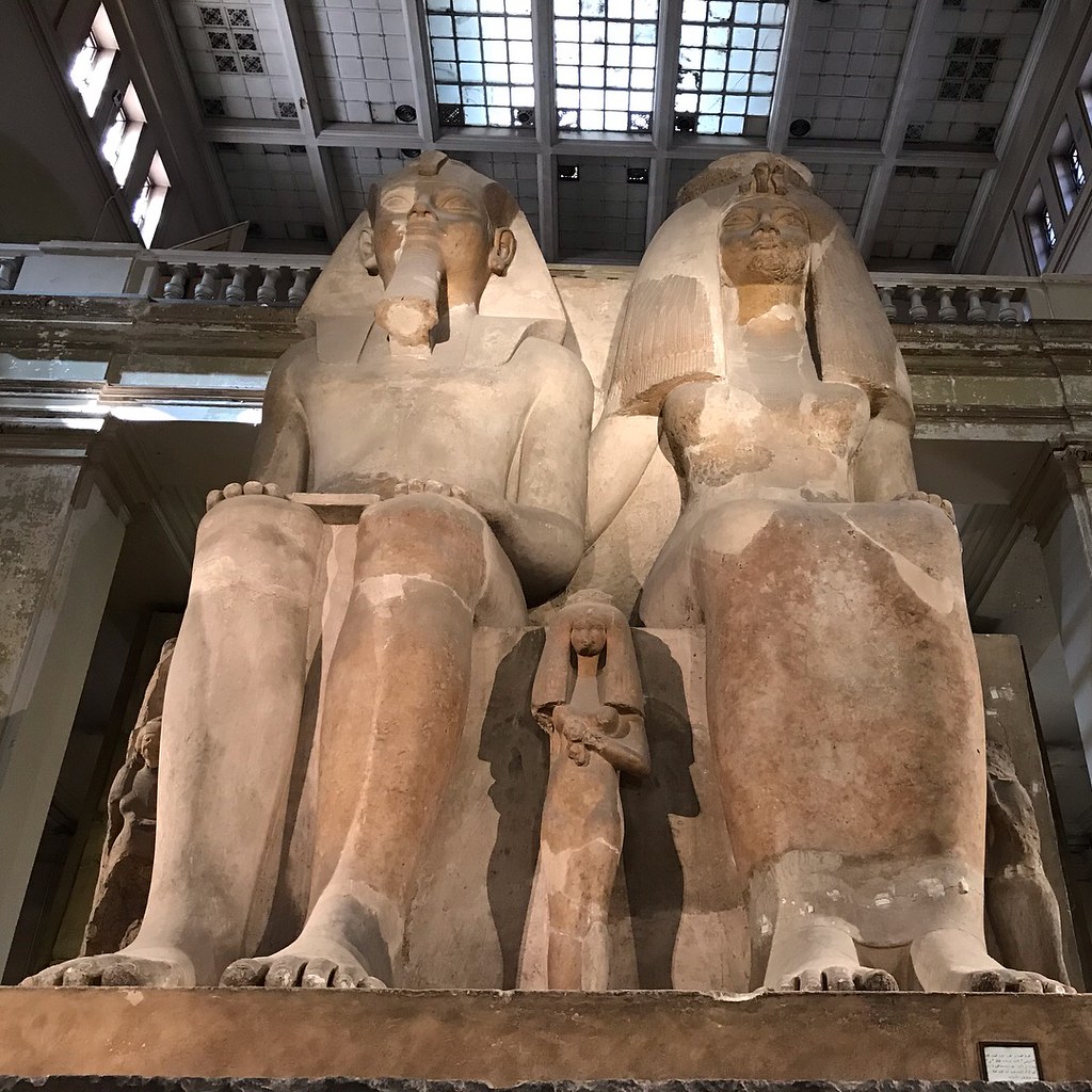 The Colossal Statue of Amenhotep III and Tiye, Egyptian Mu… | Flickr