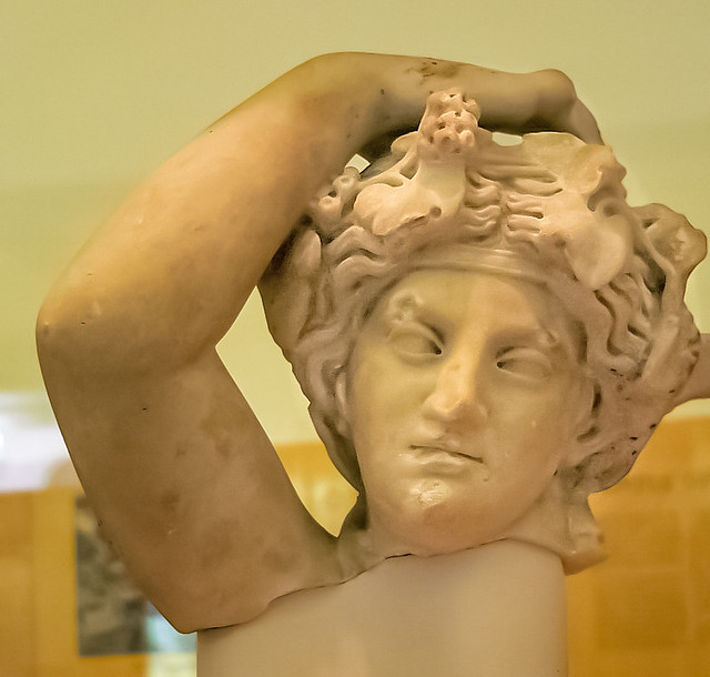 Head and arm of Dionysus Roman copy of late 4th century BCE original Bovillae, Italy