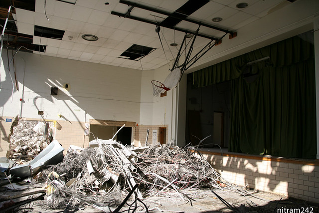 Warren School Wrecked