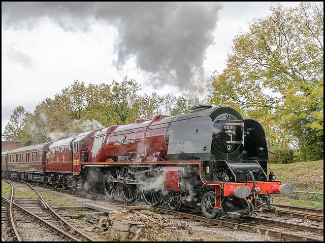 Duchess of Sutherland leaves Butterley
