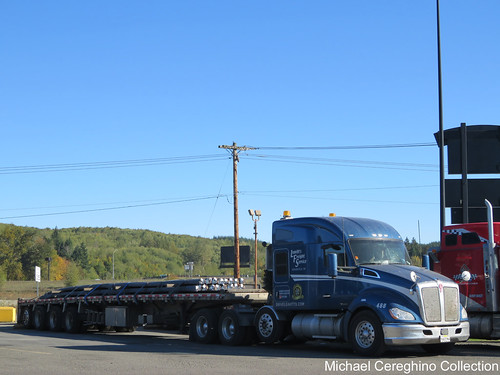 leavitts freight service kenworth kw t680 t 680 4 axle quad heavy haul hauler flatbed truck trucking semi