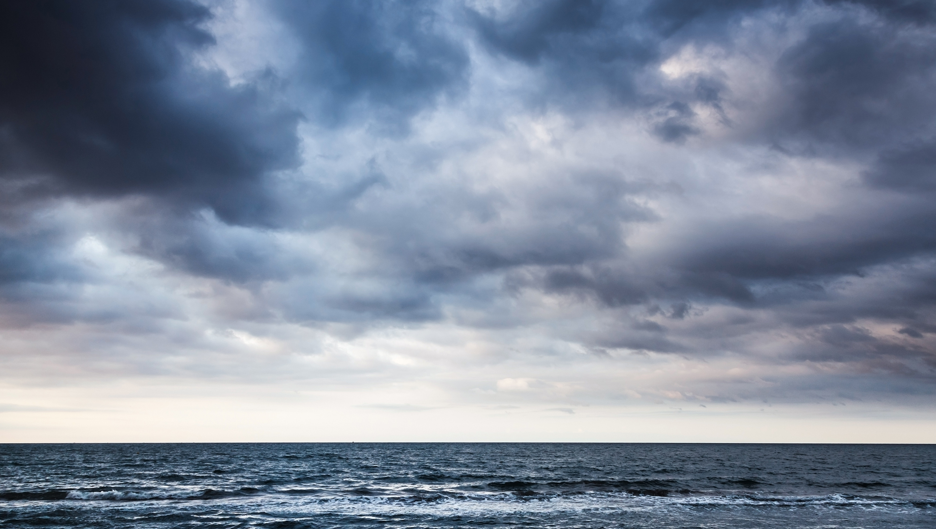 A stormy sky over the sea