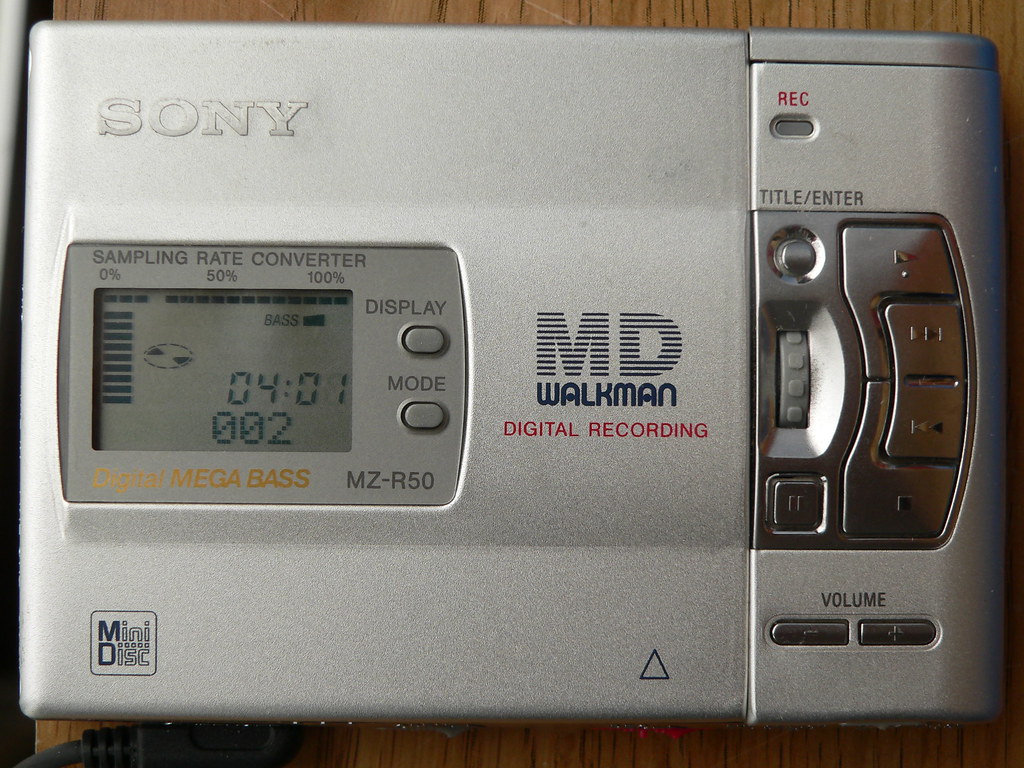 Alas, my portable minidisc player, a Sony MZ R50 one of … Flickr