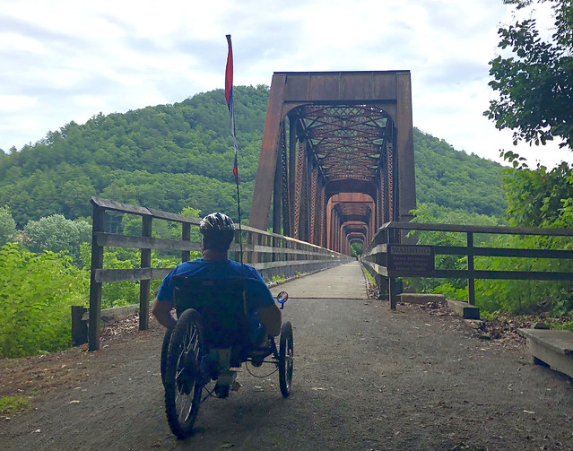 New River Trail is a 57-mile linear park that follows an abandoned railroad right-of-way. The park parallels the scenic and historic New River for 39 miles and passes through four counties and the city of Galax in Virginia