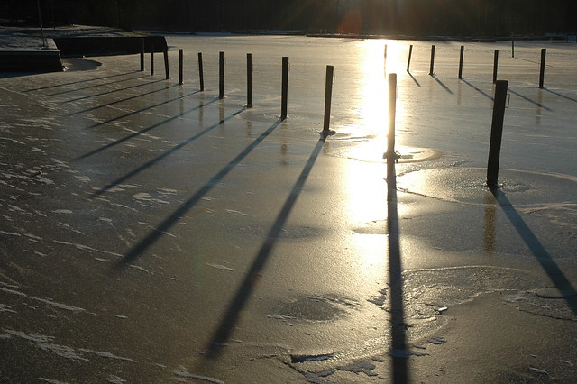 Shadows on the ice