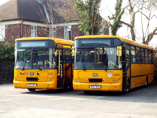 68568 & 68570 - Buses of Somerset (First Southwest) Taunton February 2017