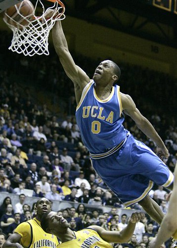 APTOPIX UCLA California Basketball, UCLA's Russell Westbroo…