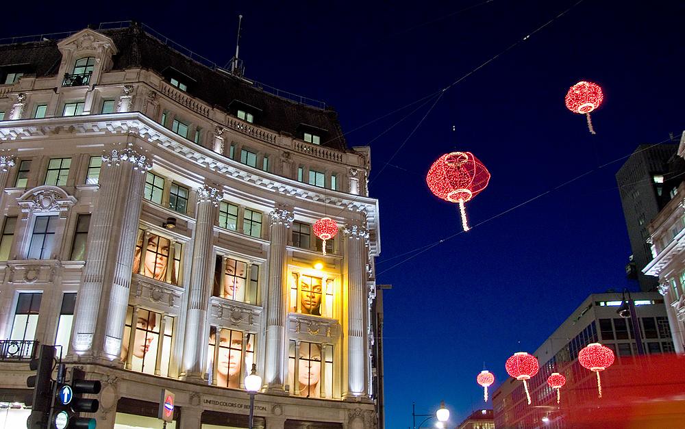 Chinese New Year 2008 begins with lanterns in Oxford Circus, London by chrisjohnbeckett