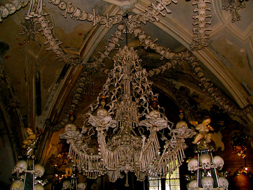 Chandelier in Sedlec Ossuary