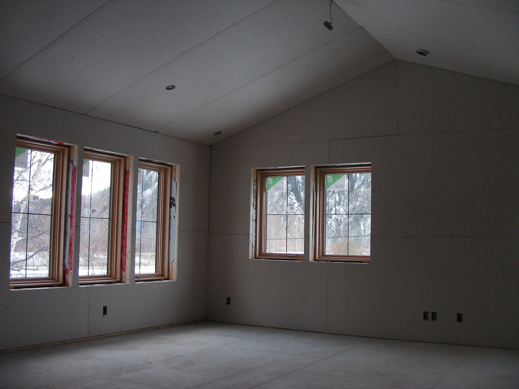 Living room with drywall Living room drywalled = ready for… Flickr