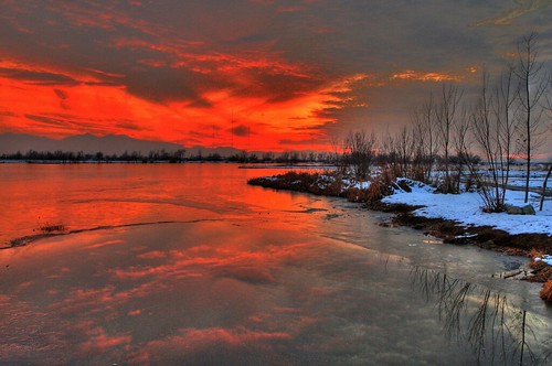 sunset sky reflection water pond hdr frag bobwillbanks stunningphotogpin