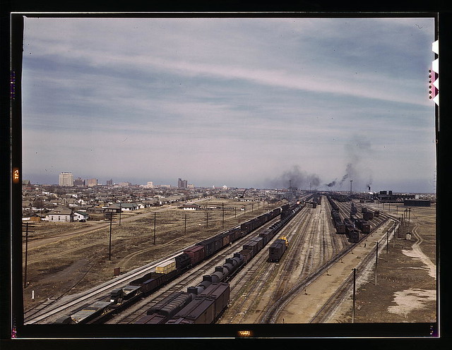 General view of the city and the Atchison, Topeka, and Santa Fe Railroad, Amarillo, Texas. Santa Fe R.R. trip  (LOC)