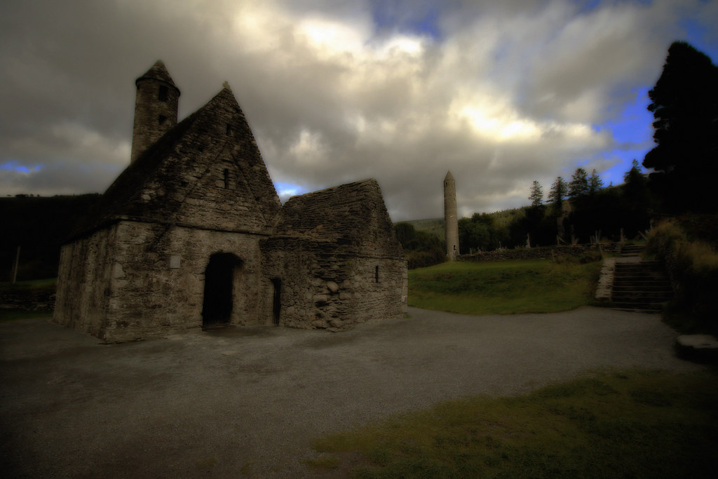 where holy men once carved in rock the sacred place of Glendalough