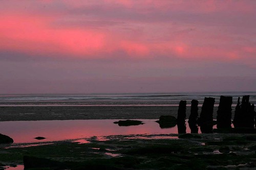 sunset red sea reflection beach view harbour cork horizon rockpool kilbrittain