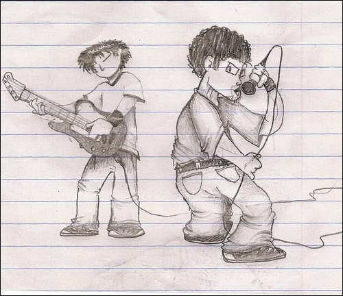 Gutairist and Frontman | by MasonCartoon