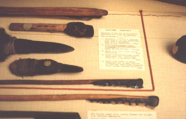 Hafted stone, metal and glass tools from Australia