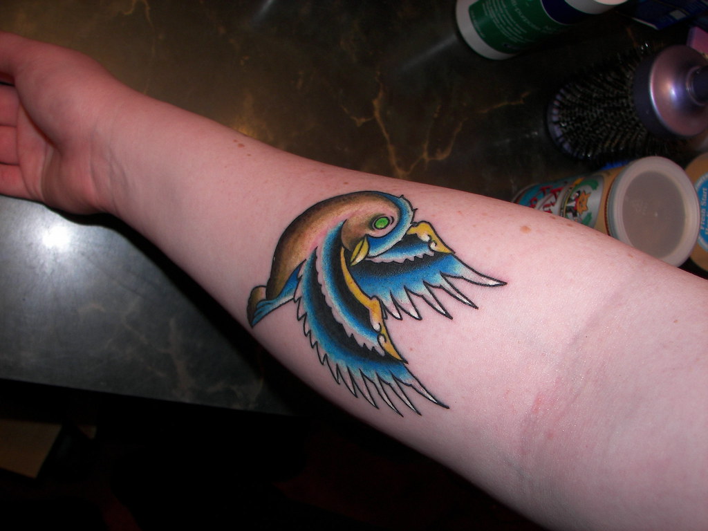 Sparrow Tattoo | Picture was taken roughly 12 hours after ta… | Flickr