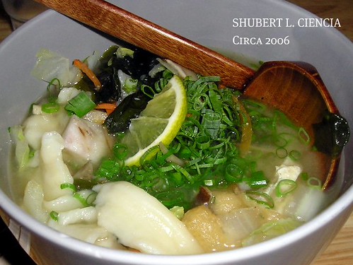 Cabbage Miso Soup With Dumplings