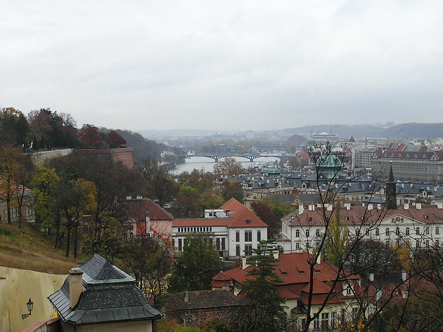 Prague and Vltava View Towards Ostrov