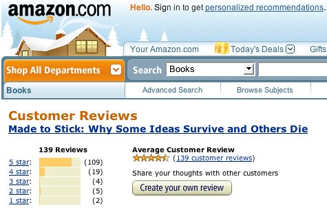 Amazon.com: Customer Reviews: Made to Stick: Why Some Ideas Survive and Others Die