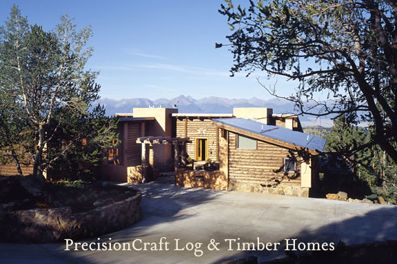 Colorado Custom Log Home | Exterior View | PrecisionCraft Log & Timber Homes